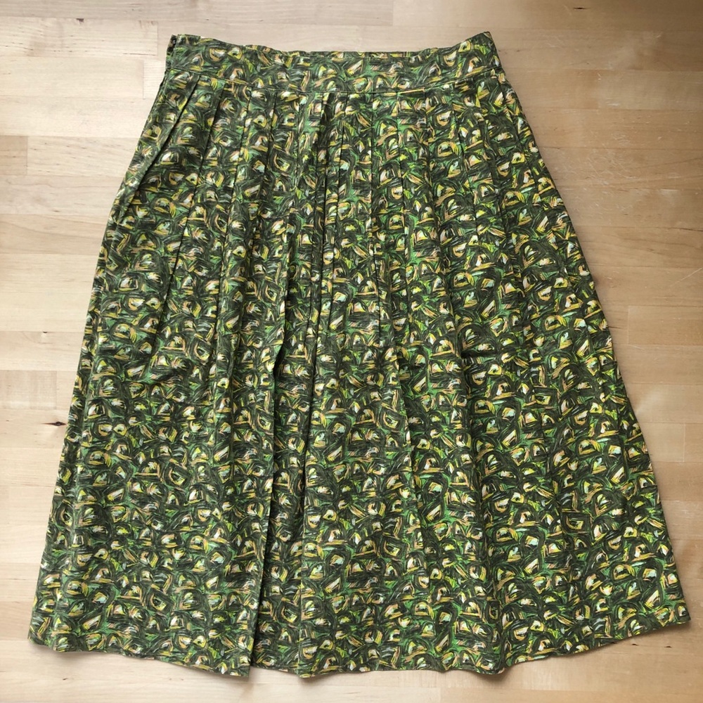 Vintage A-line Midi Skirt